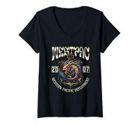 Mujer Westpac 2007 para el despliegue del Pacífico Occidental 2007 Sailor Camiseta Cuello V