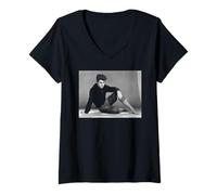 Mujer Wham! George Michael Studio Foto 1984 Camiseta Cuello V