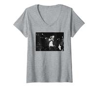 Mujer Wham! Tour Fantástico Club George Michael Última Navidad Camiseta Cuello V