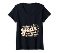 Mujer What A Year This Week Has Been ------- Camiseta Cuello V