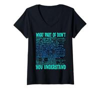 Mujer What Part of Don't You Understand | Regalos Divertidos para Profesores de matemáticas Camiseta Cuello V