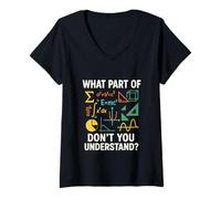 Mujer What Part of Math Don’t You Understand Integral Pitágoras Camiseta Cuello V