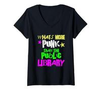Mujer What’s More Punk Than The Public Library Camiseta Cuello V