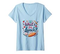Mujer Whats for Lunch Funny Lunch Lady Camiseta Cuello V
