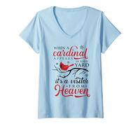 Mujer When Cardinals Appear Cardinal Bird Camiseta Niños Mujeres Hombres Camiseta Cuello V