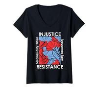Mujer When Injustice Becomes Law Resistance Becomes Duty We Resist Camiseta Cuello V