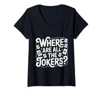 Mujer Where Are All The Jokers Mahjong Player Game |- Camiseta Cuello V