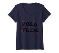 Mujer Where is the Love T-Shirt - Bold & Thought-Provoking Design Camiseta Cuello V