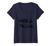 Mujer Where is the Love T-Shirt - Bold & Thought-Provoking Design Camiseta Cuello V