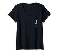 Mujer Where’s Wally Marching Search Front & Back Camiseta Cuello V
