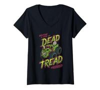 Mujer Where The Dead Tread Zombie Off-Road Monster Truck Camiseta Cuello V