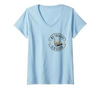Mujer Whisky Cigar Humor Bar Bourbon Scotch Beber Hombres Camiseta Cuello V