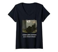Mujer Whistler's Mother por James McNeill Whistler Camiseta Cuello V