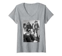 Mujer Whitesnake Listo y dispuesto a Gira 1980 Virginia Turbett Camiseta Cuello V