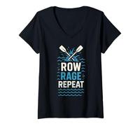 Mujer Whitewater Adventure River Rafting Crew Emoción al Aire Libre Camiseta Cuello V