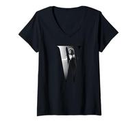 Mujer Whitney Houston_001 Camiseta Cuello V