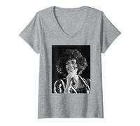 Mujer Whitney Houston Moment of Truth Tour El Mayor Amor de Todos Camiseta Cuello V