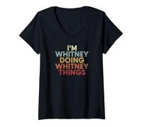 Mujer Whitney Name Whitney Personalized Name First Given Camiseta Cuello V