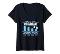 Mujer Why I Lose At Boardgame Juegos de Mesa Divertidos Camiseta Cuello V