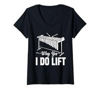 Mujer Why Yes I Do Lift Vibrafono Música Camiseta Cuello V