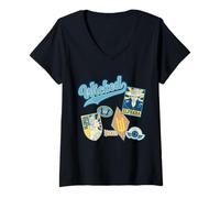 Mujer Wicked Elphaba and Glinda Varsity Camiseta Cuello V