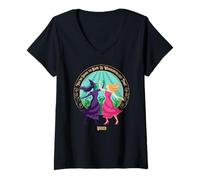 Mujer Wicked Elphaba & Glinda Wonderfullest Time Camiseta Cuello V