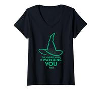 Mujer Wicked: For Good Elphaba Watchful Hat Camiseta Cuello V
