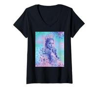 Mujer Wicked: For Good Glinda Close Up Florals Camiseta Cuello V