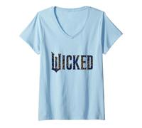Mujer Wicked: For Good Ozian Pattern Logo Camiseta Cuello V