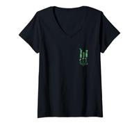Mujer Wicked: For Good Torn Green Logo Front And Back Camiseta Cuello V