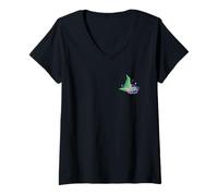 Mujer Wicked: For Good Two Halves of the Whole Heart Front & Back Camiseta Cuello V