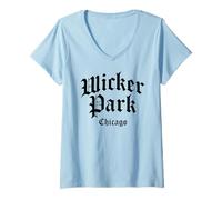 Mujer Wicker Park Chicago Neighborhood Pride North Side 773 872 Camiseta Cuello V