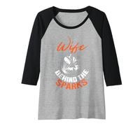 Mujer Wife Behind The Sparks Soldadora Esposa Camiseta Manga Raglan