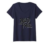 Mujer Wild and Free Graffiti Art - Bold Street Freedom Camiseta Cuello V