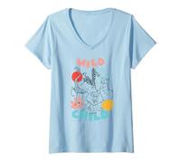 Mujer Wild Child Madagascar Zoo Aventura Diversión Camiseta Cuello V
