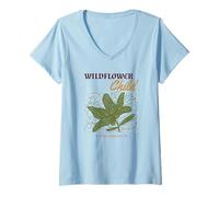Mujer Wildflower Child - El optimismo huele Bien (gráfico de Flores) Camiseta Cuello V
