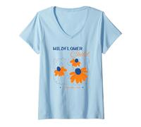 Mujer Wildflower Child - El optimismo huele Bien (gráfico de Flores) Camiseta Cuello V