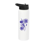 Mujer Wildflower Summer Flowers Blooming Floral Graphic Stainless Steel Insulated Water Bottle
