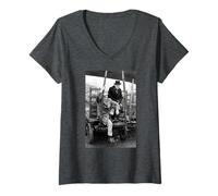 Mujer Wilfrid Brambell & Harry Corbett En Steptoe E Hijo Set Camiseta Cuello V