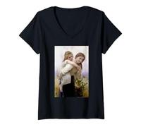 Mujer William-Adolphe Bouguereau The Elder Sister Camiseta Cuello V