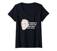 Mujer William Burroughs - Cita de Beat Poet - Beat Generation Camiseta Cuello V