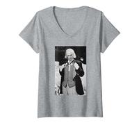 Mujer William Hartnell Primer Doctor Who Actor 1965 Camiseta Cuello V