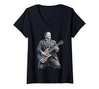 Mujer William Howard Taft Guitarra Camiseta Cuello V