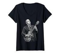 Mujer William Mckinley Guitarra Camiseta Cuello V