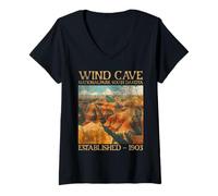 Mujer Wind Cave National Park | South Dakota Camiseta Cuello V