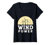 Mujer Wind Power Camiseta Cuello V