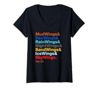 Mujer Wings of Fire Ampersand Names Camiseta Cuello V