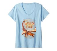Mujer Wings of Fire Dragonet Prophecy Cover Camiseta Cuello V