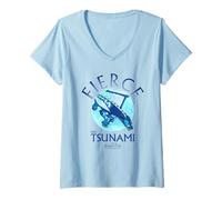 Mujer Wings of Fire Fierce Like Tsunami Camiseta Cuello V