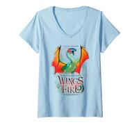 Mujer Wings of Fire The Hidden Kingdom Cover Camiseta Cuello V